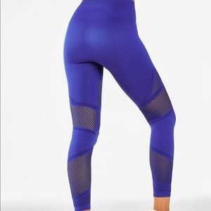 Fabletics Blue Perforated Cutout Seamless Legging